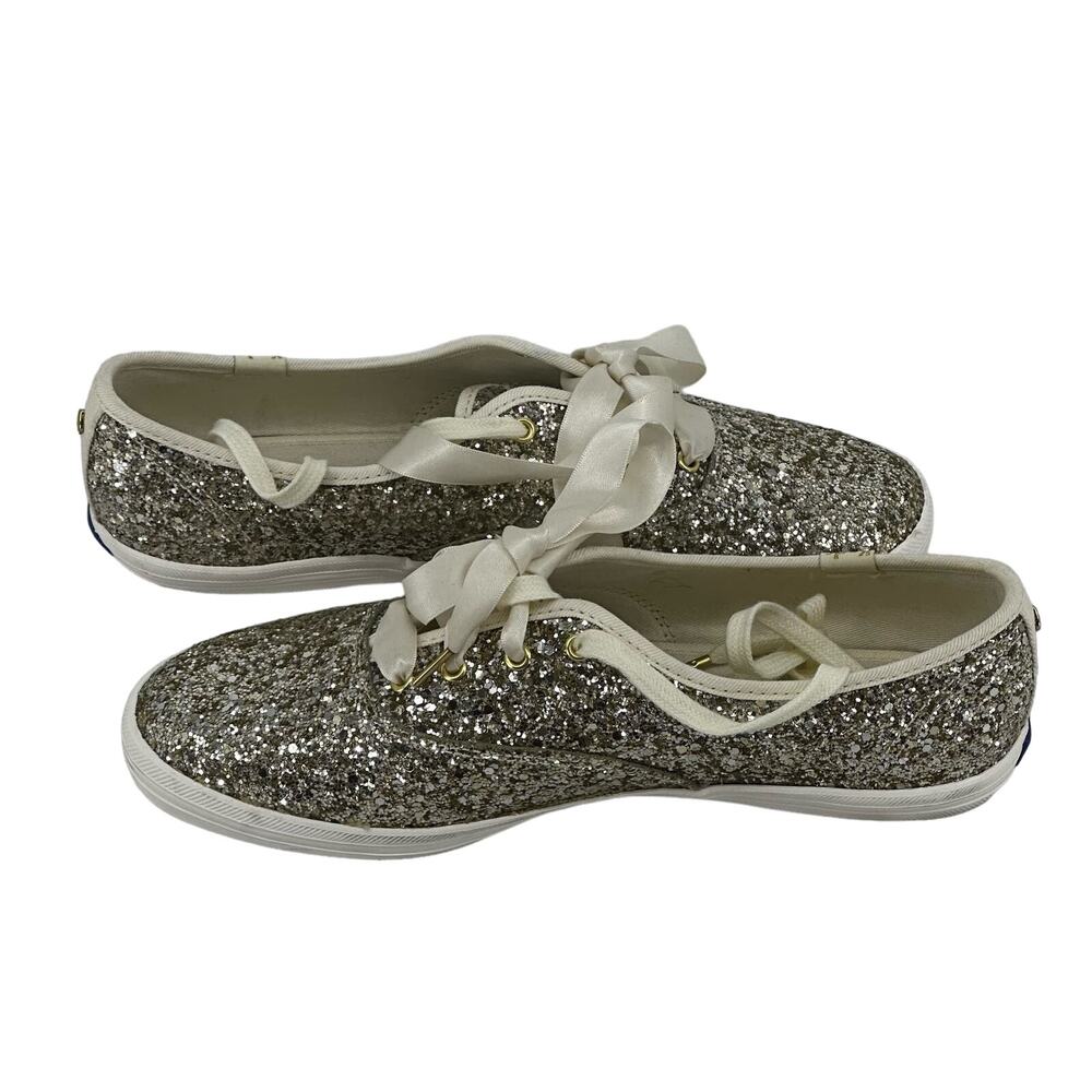 Keds X Kate Spade New York Glitter Sneakers Stylish Comfy Glam Chic Size 7.5 - Picture 5 of 10